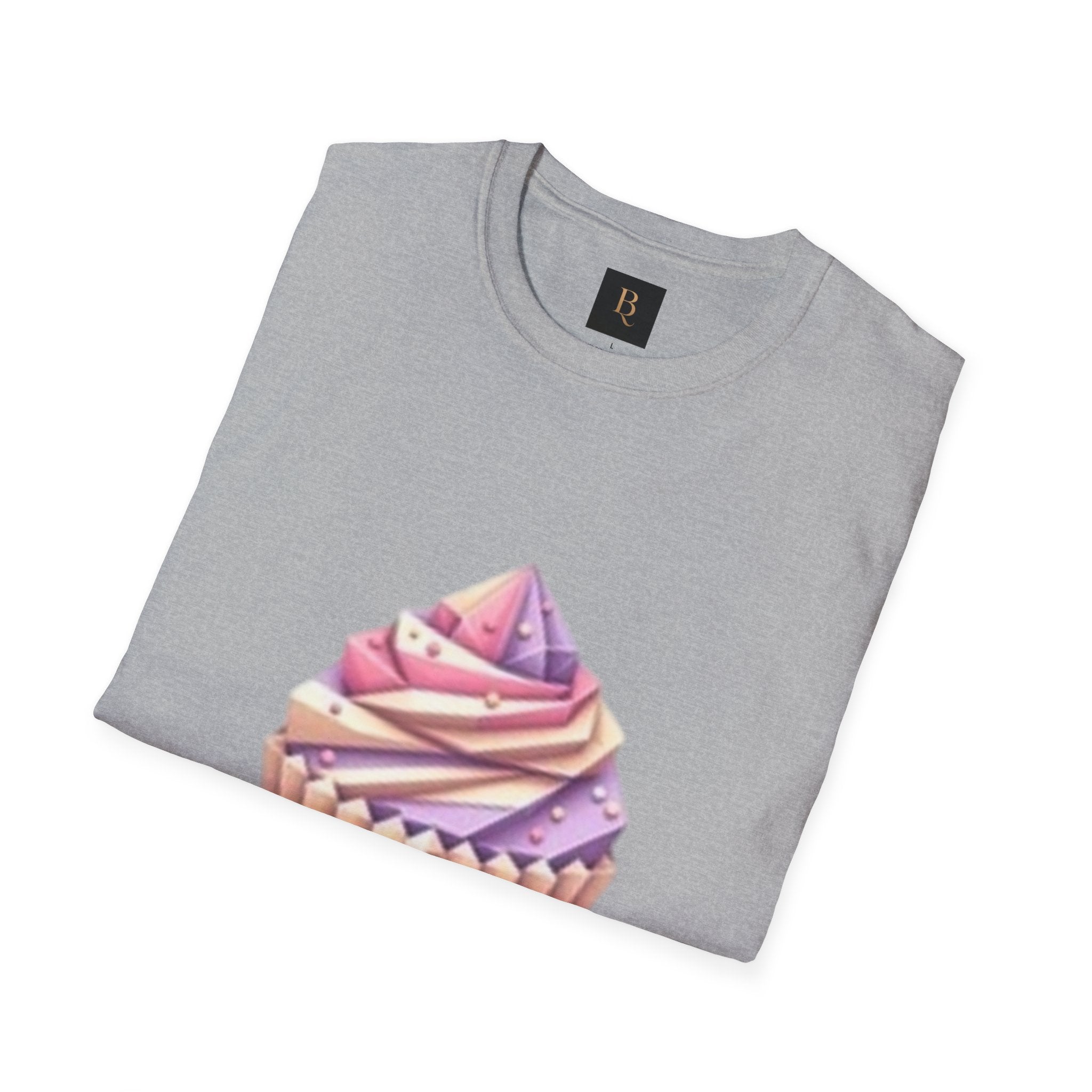 Cupcake Graphic Unisex Softstyle T-Shirt, Cute Dessert Tee, Birthday Gift, Foodie Apparel, Sweet Treat Lover Shirt