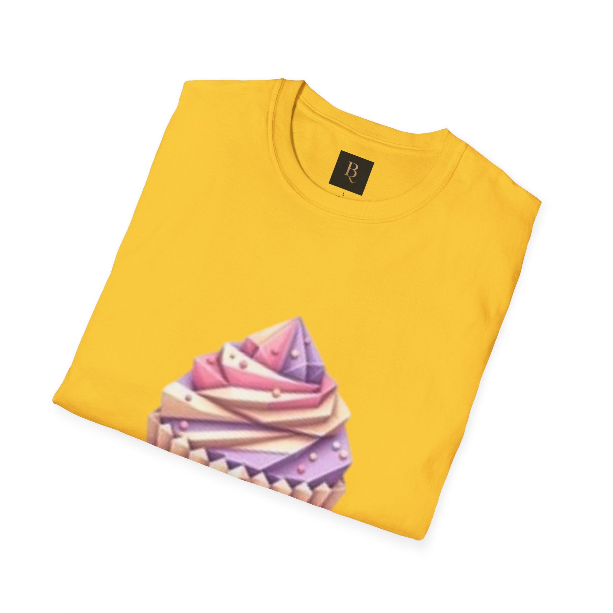 Cupcake Graphic Unisex Softstyle T-Shirt, Cute Dessert Tee, Birthday Gift, Foodie Apparel, Sweet Treat Lover Shirt