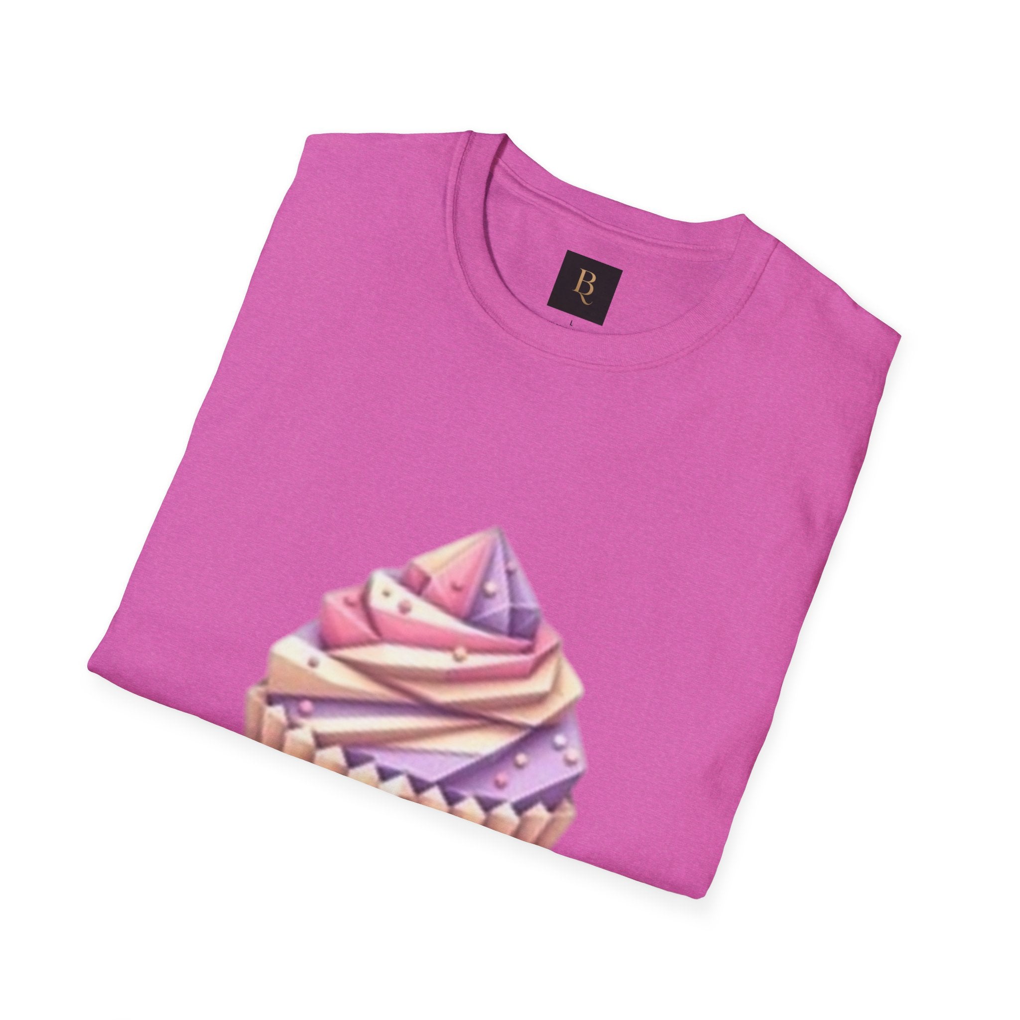Cupcake Graphic Unisex Softstyle T-Shirt, Cute Dessert Tee, Birthday Gift, Foodie Apparel, Sweet Treat Lover Shirt