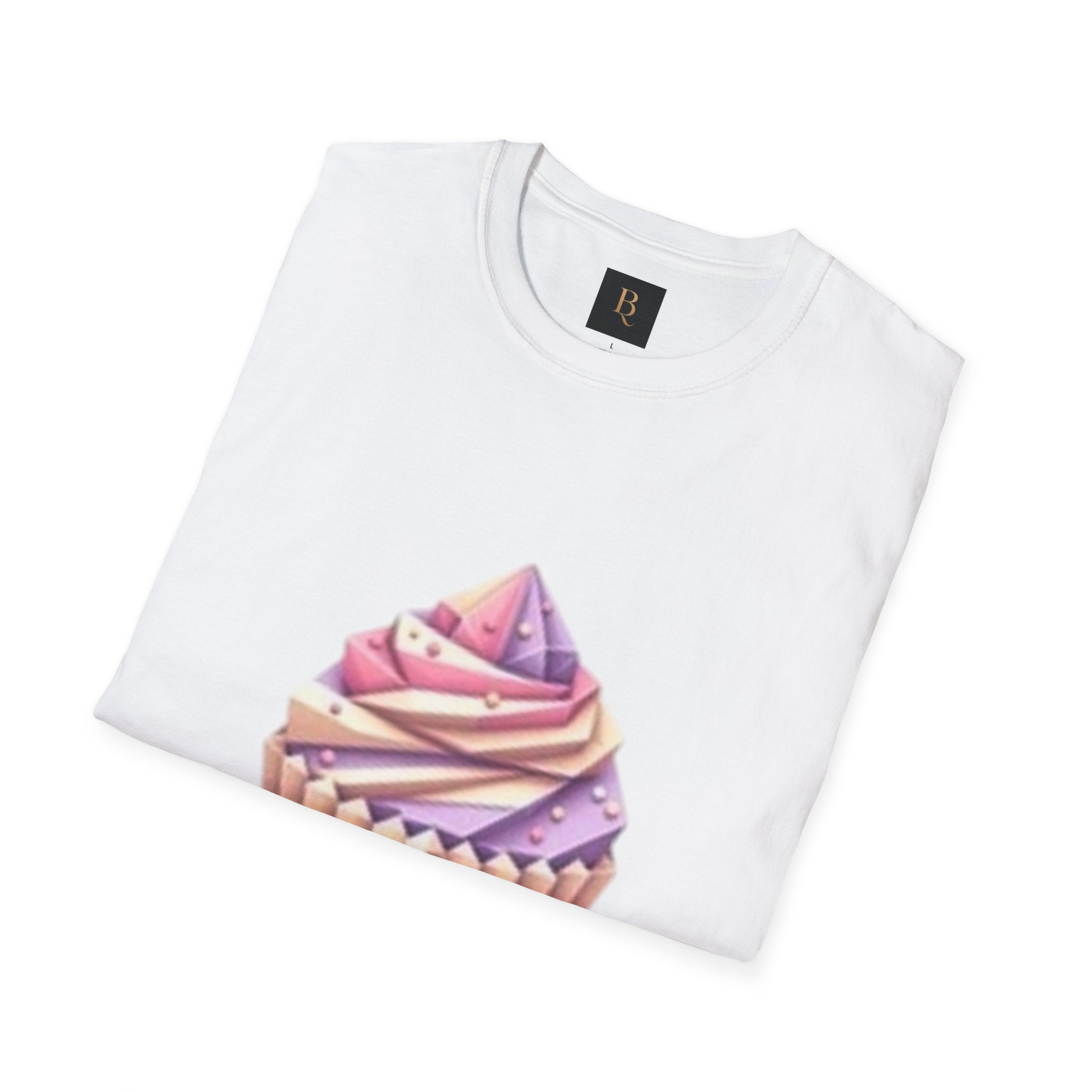 Cupcake Graphic Unisex Softstyle T-Shirt, Cute Dessert Tee, Birthday Gift, Foodie Apparel, Sweet Treat Lover Shirt