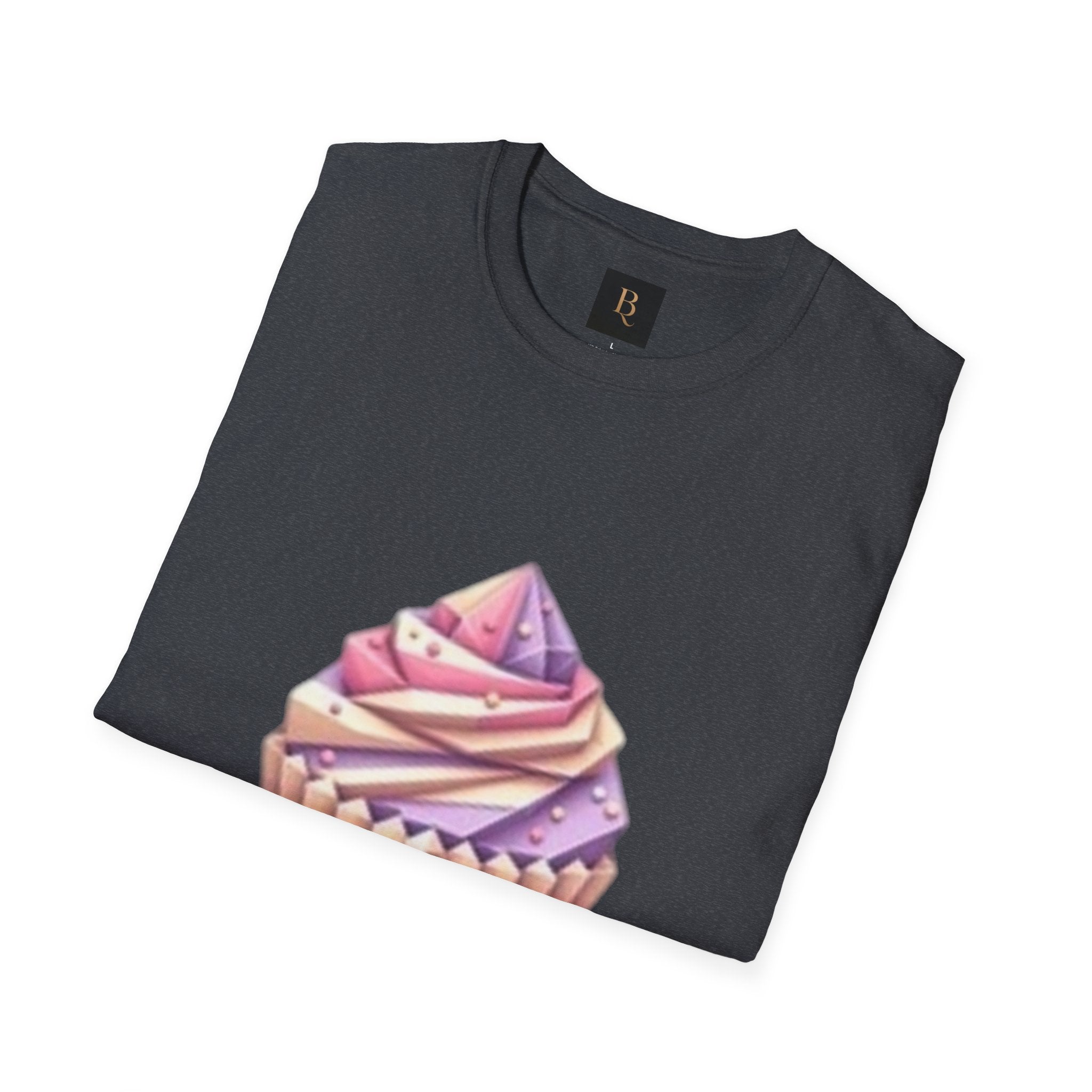 Cupcake Graphic Unisex Softstyle T-Shirt, Cute Dessert Tee, Birthday Gift, Foodie Apparel, Sweet Treat Lover Shirt