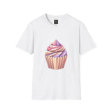 Cupcake Graphic Unisex Softstyle T-Shirt, Cute Dessert Tee, Birthday Gift, Foodie Apparel, Sweet Treat Lover Shirt