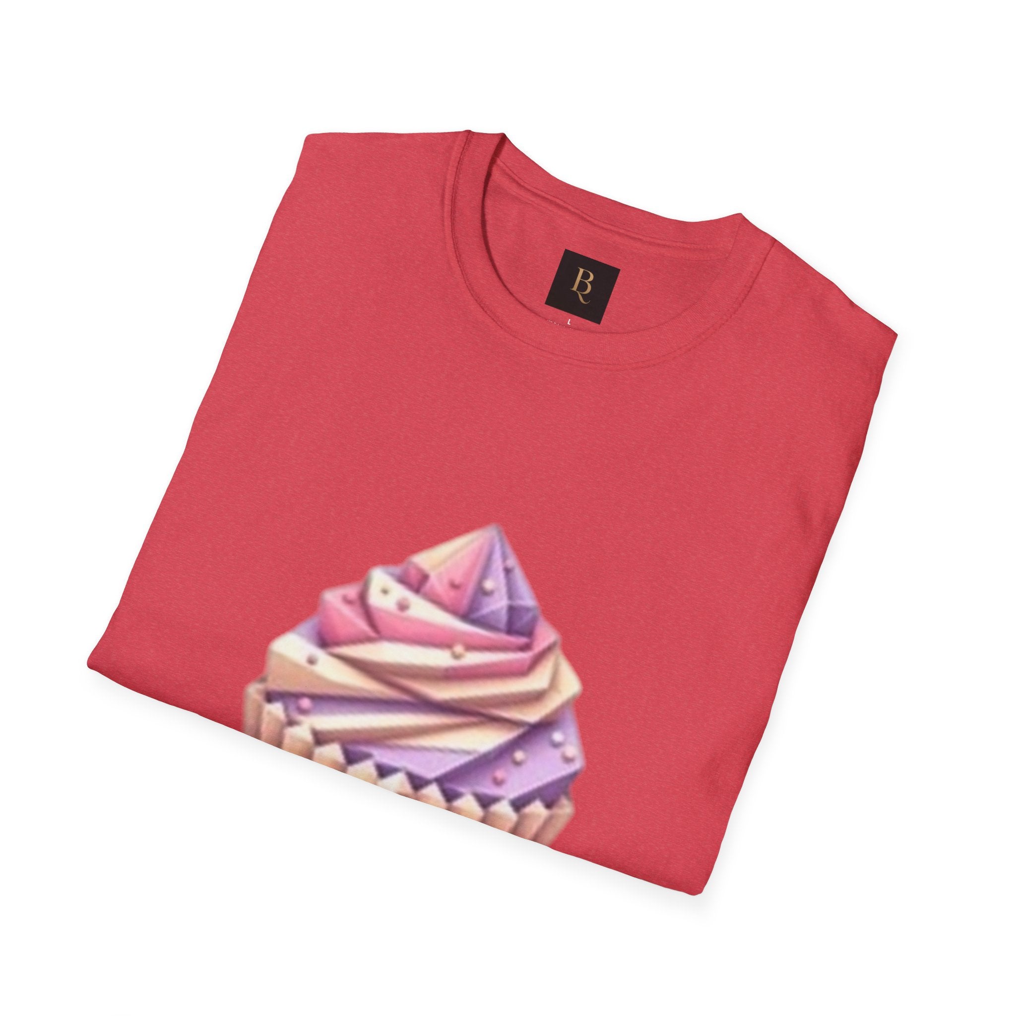 Cupcake Graphic Unisex Softstyle T-Shirt, Cute Dessert Tee, Birthday Gift, Foodie Apparel, Sweet Treat Lover Shirt